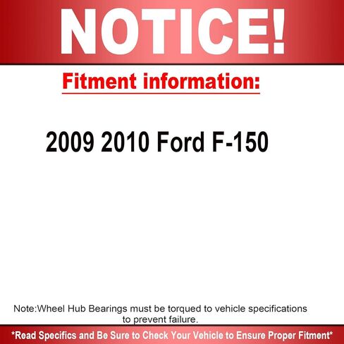 515117 Front Wheel Hub & Bearing Assembly 2WD with ABS 6 Lugs Fits for 2009 2010 Ford F-150, 2010 Ford Expedition, Lincoln Navigator Wheel Bearing and Hub Assembly RWD-2pc Set in Saudi Arabia