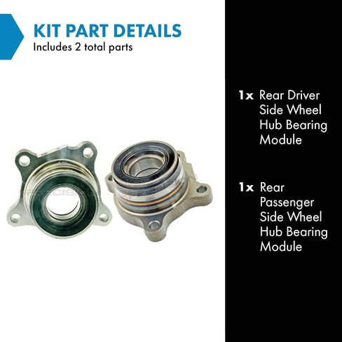 TRQ Rear Wheel Hub Bearing Module Driver Left Side & Passenger Right Side Set of 2 for Lexus 2010-2019 GX460 2003-2009 GX470 Toyota 2003-2020 4Runner 2007-2014 FJ Cruiser in Saudi Arabia