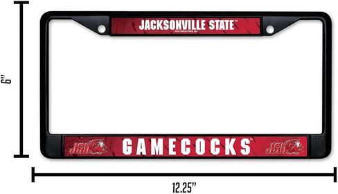 Rico Industries NCAA Rutgers Scarlet Knights Standard Black Chrome Frame with Decal Inserts 12" x 6" Car/Truck Auto Accessory in Kuwait