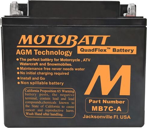 MB7CA Motobatt 12V AGM Battery - Replaces Yuasa YB7C-A in Saudi Arabia