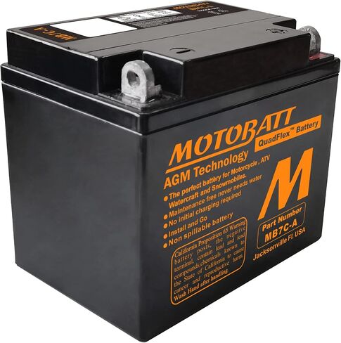 MB7CA Motobatt 12V AGM Battery - Replaces Yuasa YB7C-A in Saudi Arabia