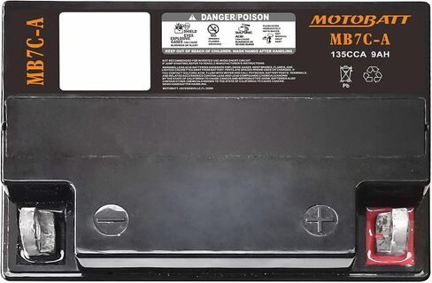 MB7CA Motobatt 12V AGM Battery - Replaces Yuasa YB7C-A in Saudi Arabia