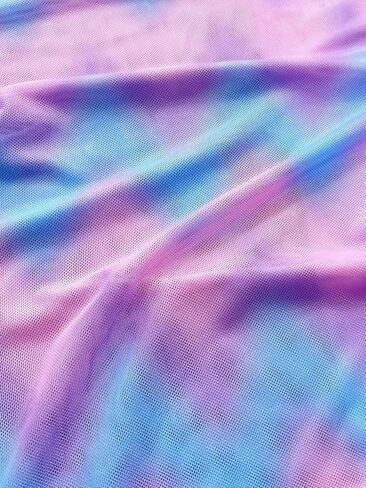 SOLY HUX Women's 3 Piece Swimsuit Tie Dye Frill Trim Tie Side Halter Bikini Set with Cover Up Skirt in Saudi Arabia