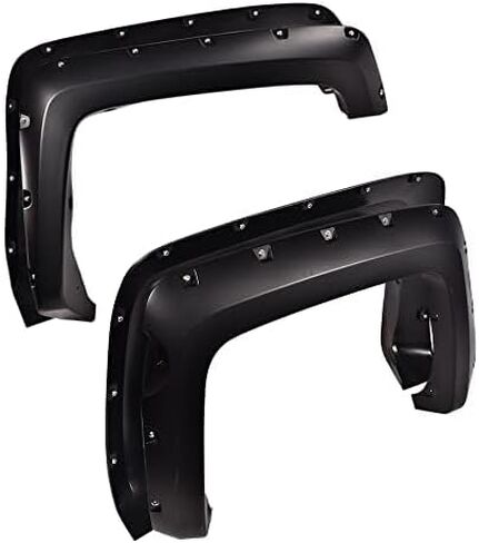 تغطية العجلة المرفقة من Cheda Fender Fender Flares ، متوافقة مع 2007-2013 Chevy Silverado 1500/2007-2014 Chevy Silverado 2500HD 3500HD Fleetside New Body Body 78 "/97.6" سرير طويل لا يناسب GMC Sierra in Kuwait