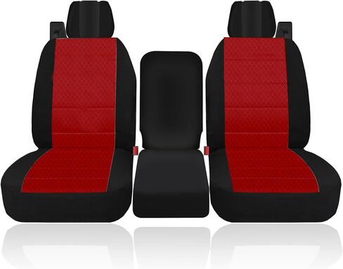 Front 40/20/40 Heavy-Duty Oxford Fabric Seat Covers Compatible with Ford F150 XL/Standard Cab 2004-2008, Split Bench with Integrated Seatbelts & Solid Armrest-Gray in Kuwait