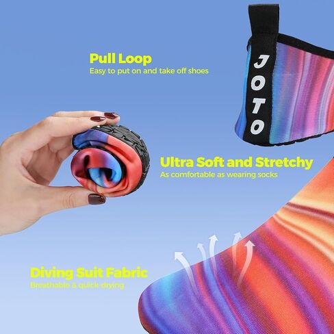 JOTO Water Shoes for Women Men Quick-Dry Breathable Aqua Socks Flexible Non-slip Rubber Sole lightweight Barefoot Aqua Water Socks for Swim Beach Yoga Exercise Pool Camping Snorkeling Surfing Kayaking in Saudi Arabia
