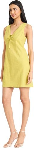 Donna Morgan Women's V-Neck Olciveless A-Line Mini Dress مع TIE Bexial Clod-Solid Rayon Cocktail Cocktail in Saudi Arabia