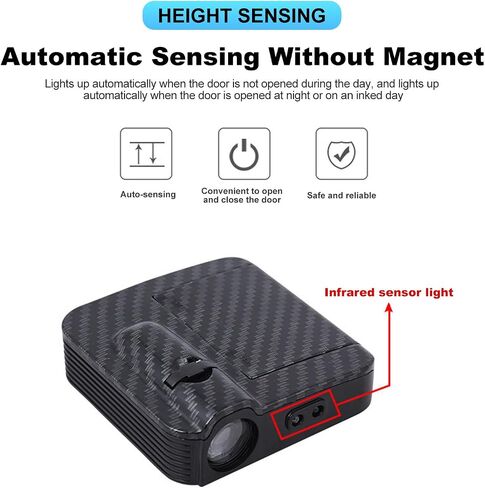 Custom Car Door Light Projector, 4-Piece Set,Door Lights Logo Projector,Customizable Logo Text and Photograph car Door Light Projector,Simple and Non-Destructive Installation,4-Piece Set in Saudi Arabia