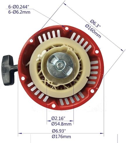 Recoil Starter Assembly for Honda GX120 GX160 GX200 159cc 196cc 200cc 212cc 224cc Engines Pull Start Assembly in Saudi Arabia