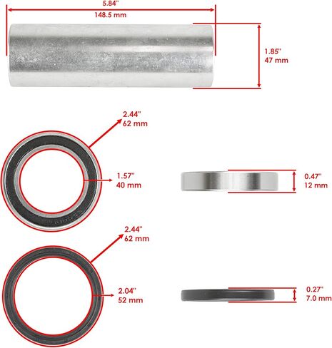 Caltric Rear Wheel Axle Compatible with Suzuki QuadSport LT-Z400 64711-33H00 2009-2014 in Saudi Arabia