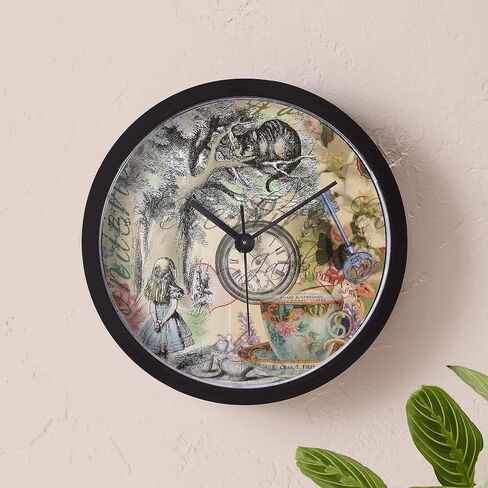 CafePress Cheshire Cat Alice in Wonderland 10" Wall Clock for Livingroom, Kitchen, or Office in Saudi Arabia