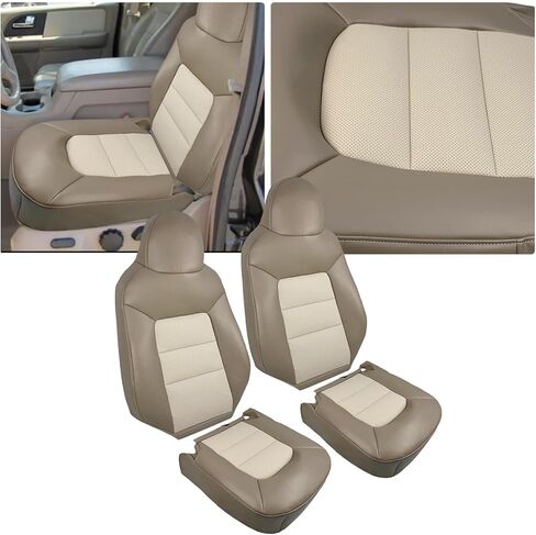 Car Seat Covers for Front Seats, ROCA000000057 Front Bottom & Top Lean Back Seat Covers Compatible with F*ord for Expedition Eddie Bauer 2WD 4.6L 5.4L 2003 2004 2005 2006 in Saudi Arabia