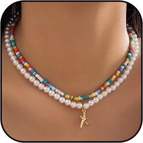 YANCHUN Puffy Heart Necklaces for Women Gold Chunky Beaded Necklaces Heart Charm Necklace Statement Choker Necklace for Women Valentines Day Gifts for Her in Kuwait