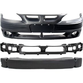 Garage-Pro Bumper Cover and Bumper Reinforcement Kit Compatible With 1999-2005 Pontiac Grand Am, Primed With Fog Light Holes and License Plate Provision Front in Kuwait