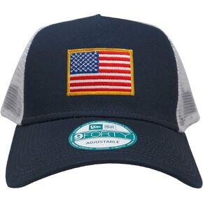 New Era 9forty 5 Panel USA Flag Patch Snapback Cap - Navy - Yellow in Kuwait