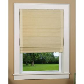 Thermal Cordless Woven Roman Shade, 36 by 63-Inch, Sand Border in Saudi Arabia
