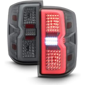 ACANII - For [3D Sequential] 2014-2018 Chevy Silverado LED Tube Tail Lights Brake Lamps SMOKE in Saudi Arabia