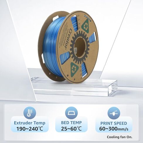 خيوط طابعة PLA ثلاثية الأبعاد عالية السرعة من Creator 1.75 مم، PLA سريع لطباعة عالية السرعة بحد أقصى 500 مم/ثانية، صلابة عالية، دقة الأبعاد، خيوط طباعة ثلاثية الأبعاد عالية السيولة 1 كجم بكرة (أحمر ياقوتي) in Kuwait