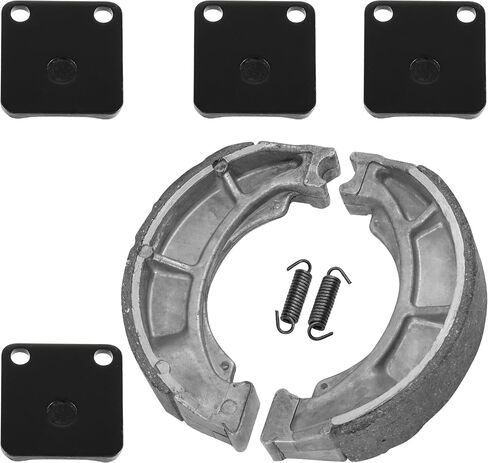 Caltric Front Brake Pads And Rear Brake Shoes Compatible with Suzuki Lt-F250 Ozark 250 2002-2006 in Saudi Arabia