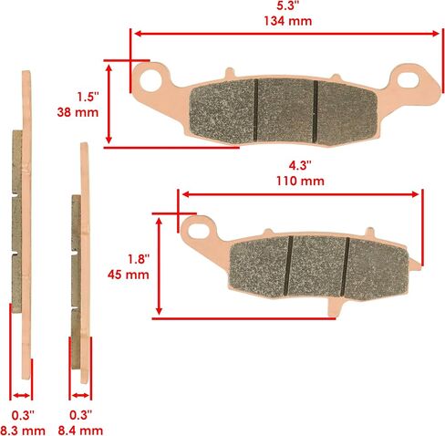 Caltric Front Brake Pads Compatible with Suzuki Sv650 Sv650A Sv650S Sv650Sf 1999-2009 in Saudi Arabia