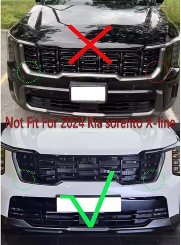 youtoocar 7pcs غطاء الشفاه الأمامي والخلفي مقطوعة متوافقة مع kia sorento 2024-2025 الملحقات (أسود لامع) in Saudi Arabia