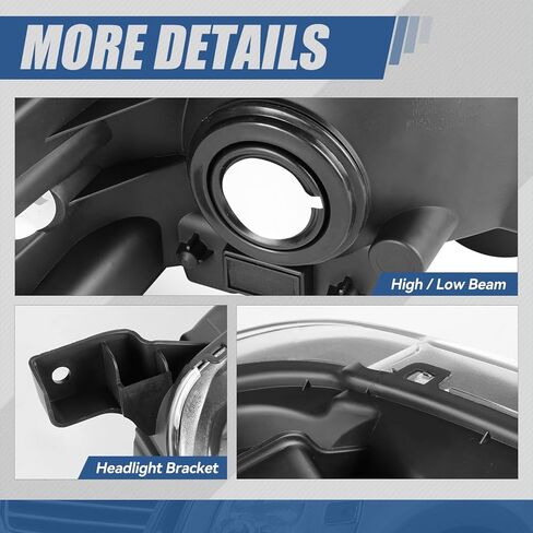 Auto Dynasty Headlight Assembly Headlamps Compatible with 2006 2007 2008 2009 2010 Ford Explorer/Sport Trac, Driver and Passengers, Black Housing Amber Corner in Saudi Arabia