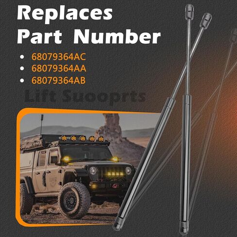29.11in 2pcs Liftgate Lift Lift Support Tailgate Hatch Scruts Gas Spring Shocks Rod متوافق مع Jeep Grand Cherokee 2012-2014 يحل محل 68079364AC W/Power Liftgate ، 4 أبواب ، أدوات رياضية in Saudi Arabia