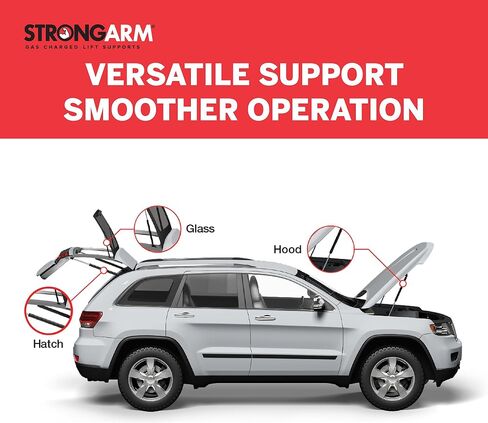 Strongarm E6304 (6304), 13 Inch Extended Length, Hood Lift Support, Pack of 1, Compatible with 2005-2010 Jeep Grand Cherokee in Saudi Arabia
