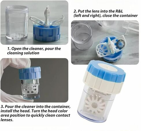 5 Packs Contact Lens Washer Cleaner for Travel Home in Kuwait