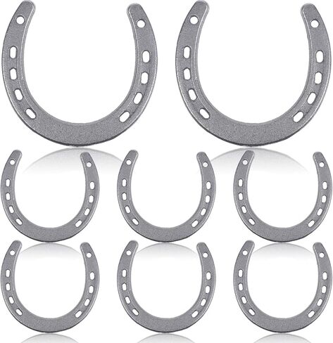 8 Pcs Cast Iron Horseshoe, Cast Iron Horseshoe Wall Decor for Good Lucky in Kuwait