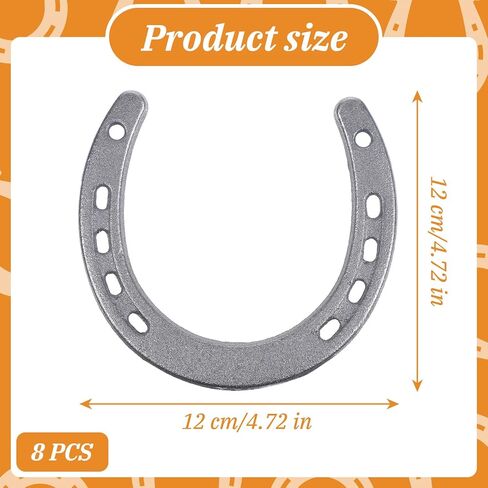 8 Pcs Cast Iron Horseshoe, Cast Iron Horseshoe Wall Decor for Good Lucky in Kuwait