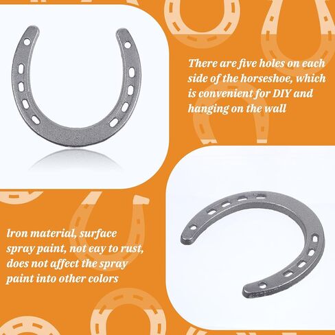 8 Pcs Cast Iron Horseshoe, Cast Iron Horseshoe Wall Decor for Good Lucky in Kuwait