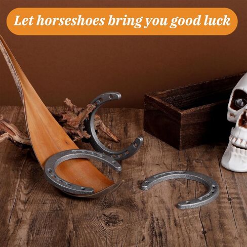 8 Pcs Cast Iron Horseshoe, Cast Iron Horseshoe Wall Decor for Good Lucky in Kuwait
