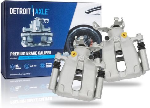 Detroit Axle - الفرجار الخلفي الفرامل لعام 2014-2016 شيفروليه ماليبو 2016 Malibu Limited ، 2 الفرجار الفرامل قرص مع استبدال قوسين in Saudi Arabia