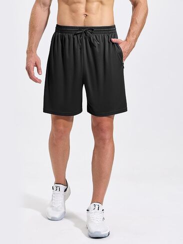 Cimic 5 Pack Mens Athletic Shorts Quick Dry Gym Running Workout Basketball Shorts for Men with Zippered Pockets in Saudi Arabia