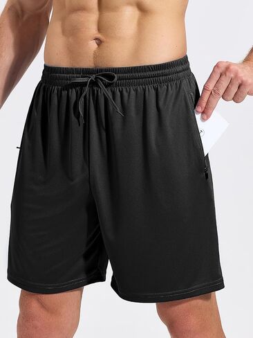 Cimic 5 Pack Mens Athletic Shorts Quick Dry Gym Running Workout Basketball Shorts for Men with Zippered Pockets in Saudi Arabia
