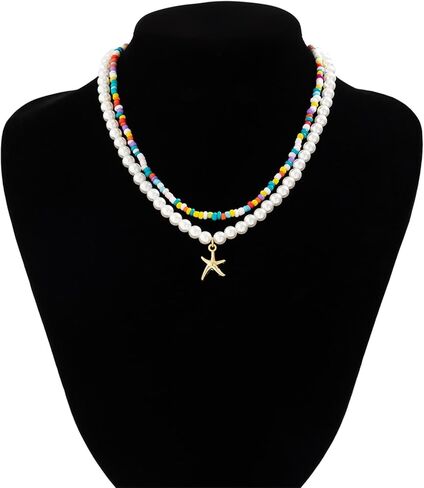 YANCHUN Puffy Heart Necklaces for Women Gold Chunky Beaded Necklaces Heart Charm Necklace Statement Choker Necklace for Women Valentines Day Gifts for Her in Kuwait