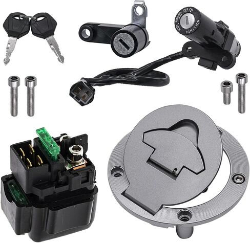 Partman Ignition Switch Lock مفتاح مجموعة كاملة ملائمة لـ Yamaha YZF-R3 YZFR3 YZF R3 2015-2018 مع تبديل مرحللي 1WD-H1940-00 in Saudi Arabia