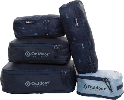 5 Piece Set Lightweight Expandable Travel Cubes for Luggage (Olive and Brown) (Olive and Brown) in Kuwait