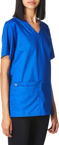 WonderWink Womens V-Neck Top Medical Scrubs Shirt, Royal, 2X US in Kuwait
