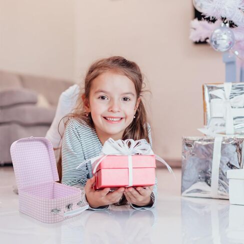 Heleved Small Fistcase Girls Jewelry Jewelry مربع مربع مربع مربع مربع لوحات الورق المقبض مع مقبض تخزين الملابس مربع زخرفية خمر تخزين التزيين مربع الحزب الصناديق لزفاف الزفاف دش الزفاف in Kuwait