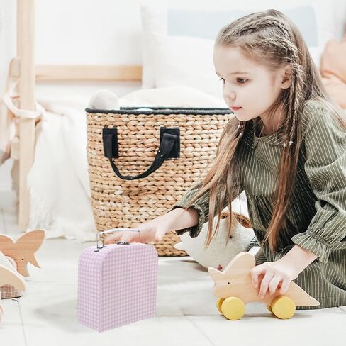 Heleved Small Fistcase Girls Jewelry Jewelry مربع مربع مربع مربع مربع لوحات الورق المقبض مع مقبض تخزين الملابس مربع زخرفية خمر تخزين التزيين مربع الحزب الصناديق لزفاف الزفاف دش الزفاف in Kuwait