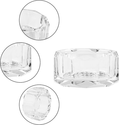 صناديق Kitcom Crystal من طبق الحلوى الزجاجي يدويًا يدويًا مزخرفة مجوهرات مربع الحلوى جرة W 3.15 "X H 1.97" ، مع صندوق هدايا in Kuwait