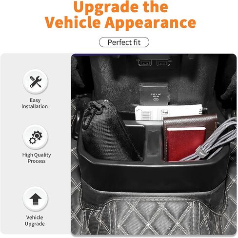 Rear Cup Holder Fit for 2018-2025 Jeep Wrangler JL JLU & Gladiator JT,Rear Seat Storage Box Tray Organizer Floor Console Mounted Drink Holder Interior Accessories in Saudi Arabia