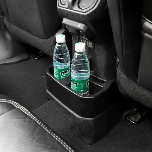 Rear Cup Holder Fit for 2018-2025 Jeep Wrangler JL JLU & Gladiator JT,Rear Seat Storage Box Tray Organizer Floor Console Mounted Drink Holder Interior Accessories in Saudi Arabia