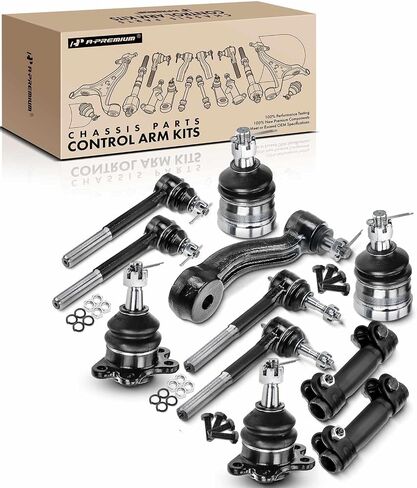 A-Premium Set of 11, Front Upper Lower Ball Joint, Inner Outer Tie Rod End, Idler Arm, Compatible with Chevrolet & GMC - 1993-2000 - Tahoe Yukon C1500 C1500 Suburban C2500 in Saudi Arabia