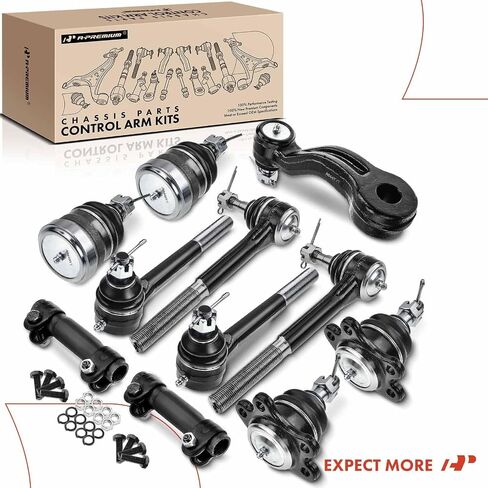 A-Premium Set of 11, Front Upper Lower Ball Joint, Inner Outer Tie Rod End, Idler Arm, Compatible with Chevrolet & GMC - 1993-2000 - Tahoe Yukon C1500 C1500 Suburban C2500 in Saudi Arabia