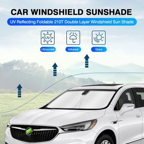 KUST Windshield Sun Shade for Audi A6 Accessories 2019-2024 2025 Window Shade Sun Visor Cover Foldable Blocks UV Rays Keep Your Car Cooler in Kuwait
