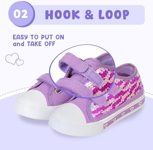 Boys Girls Sneakers Light Up Canvas Shoes for Toddler Kids Easy Fasten Fashion Shoes with Hook and Loops in Kuwait