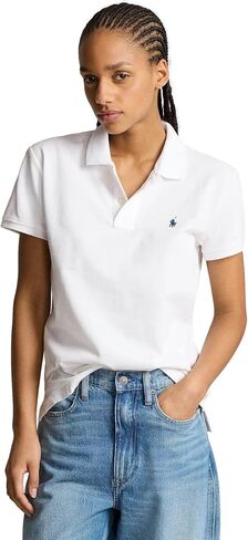 Polo Ralph Lauren Women's Classic Fit Mesh Polo Shirt, Black, Large in Saudi Arabia